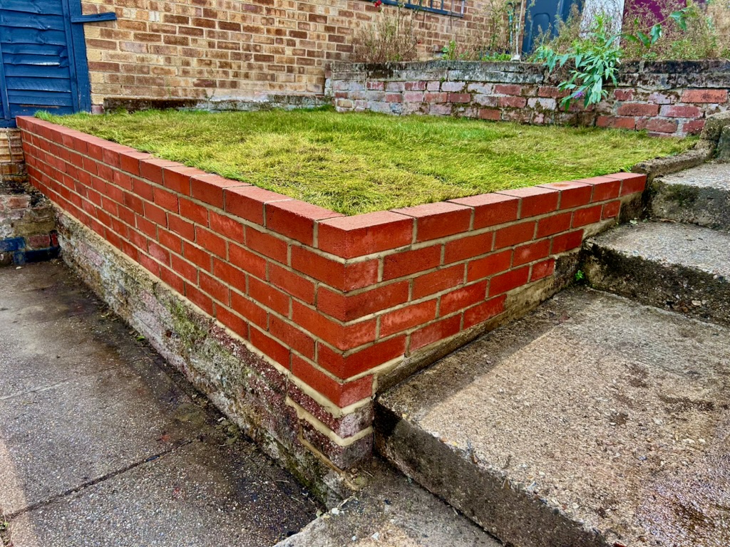 New Brickwork Garden Wall And Planters Reading