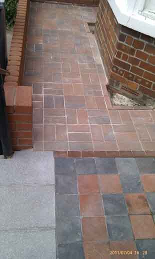Removed old slabs and installed new Block Paving