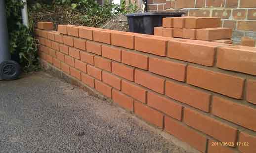 Brickwork New Brickwork to fence